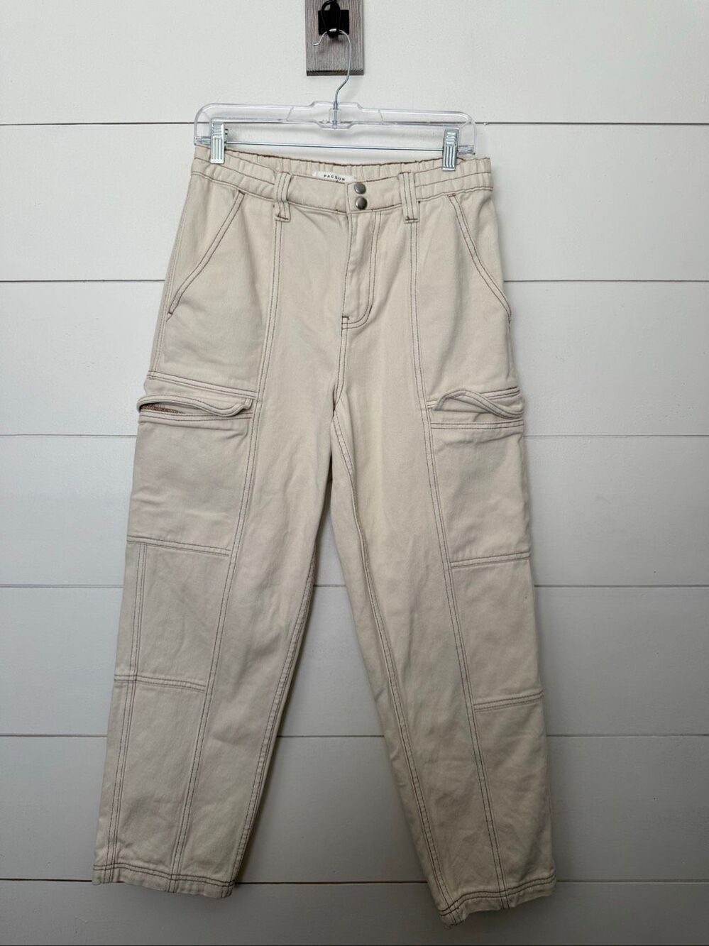 Pacsun Women’s Medium Tan Elastic Waist Cargo Pants